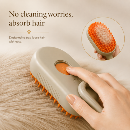AUREPAW™ Self-Cleaning Steam Grooming Brush